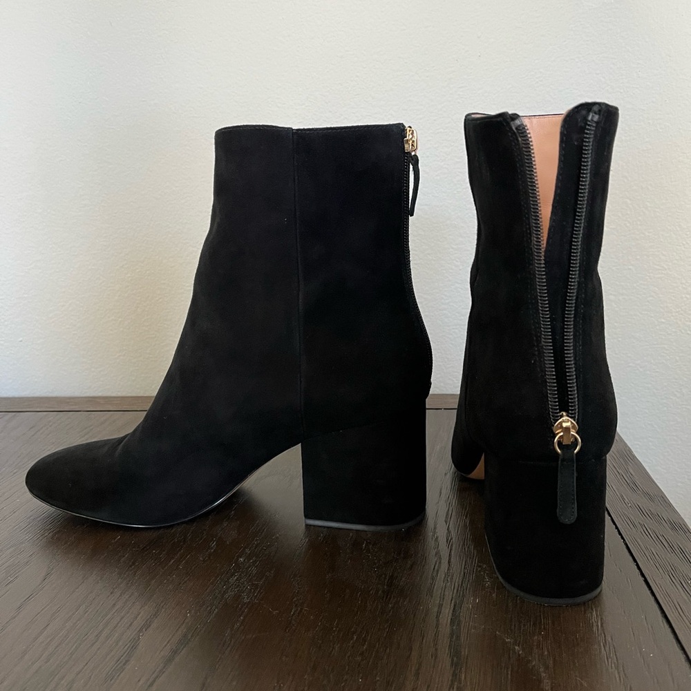 J. Crew Sadie black suede ankle boots - Size 10.5